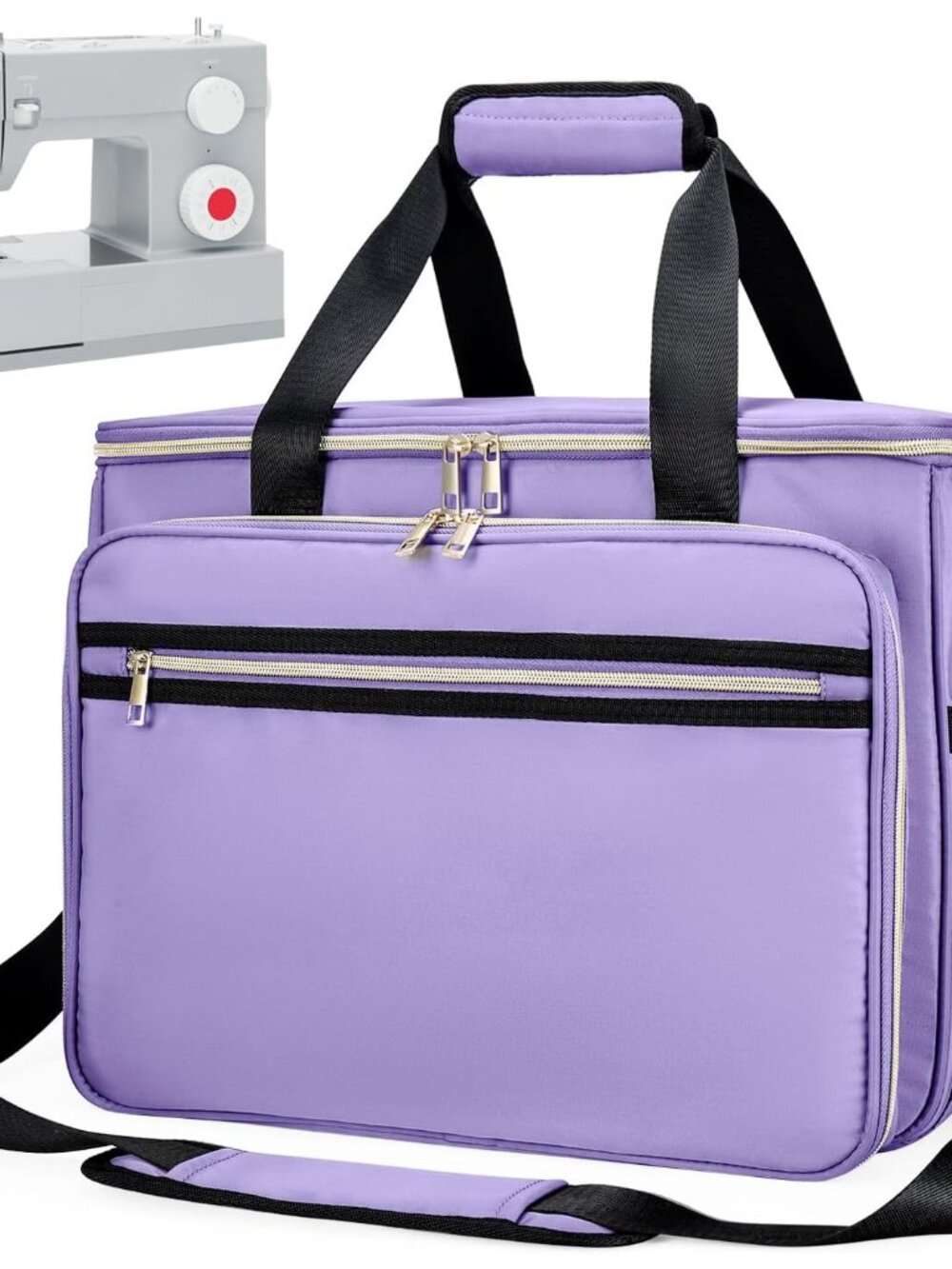 Sewing Machine Carrying Case with Removable Bottom Padding, Sewing Machine Bag F - Picture 1 of 8